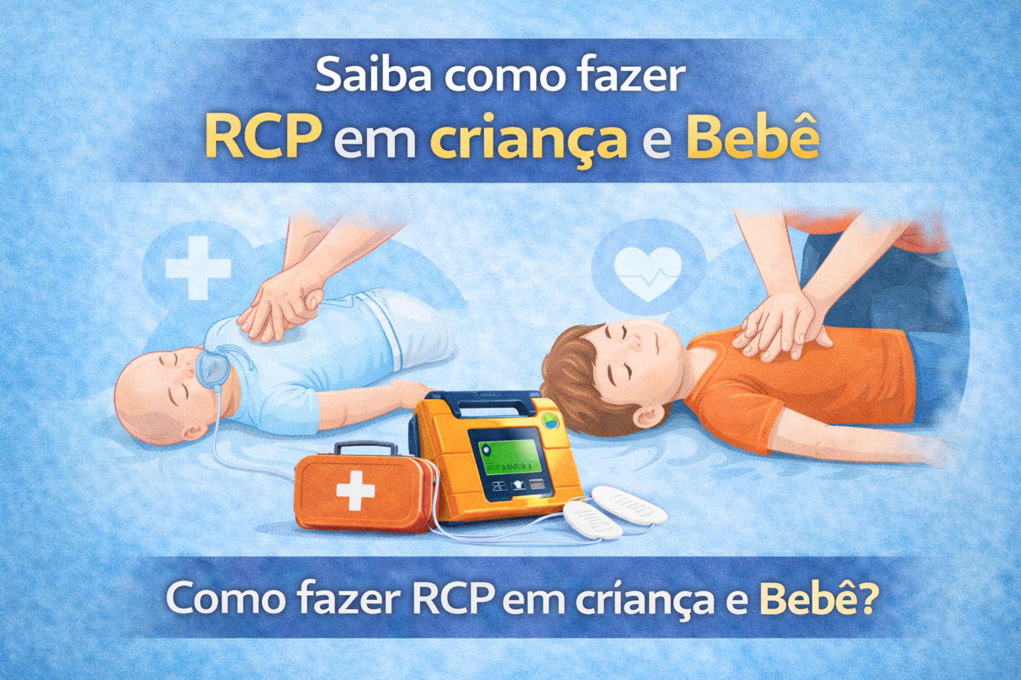 Aprenda como fazer RCP em criança e bebê com orientações passo a passo. Saiba como realizar compressões torácicas corretamente e quando usar o DEA em emergências pediátricas. Conteúdo essencial para agir rápido e salvar vidas.