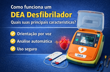 Como funciona um DEA desfibrilador e quais suas principais características?